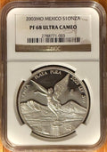 2003-Mo Mexico 1 oz Silver Libertad Proof PCGS PR68 ULTRA CAMEO