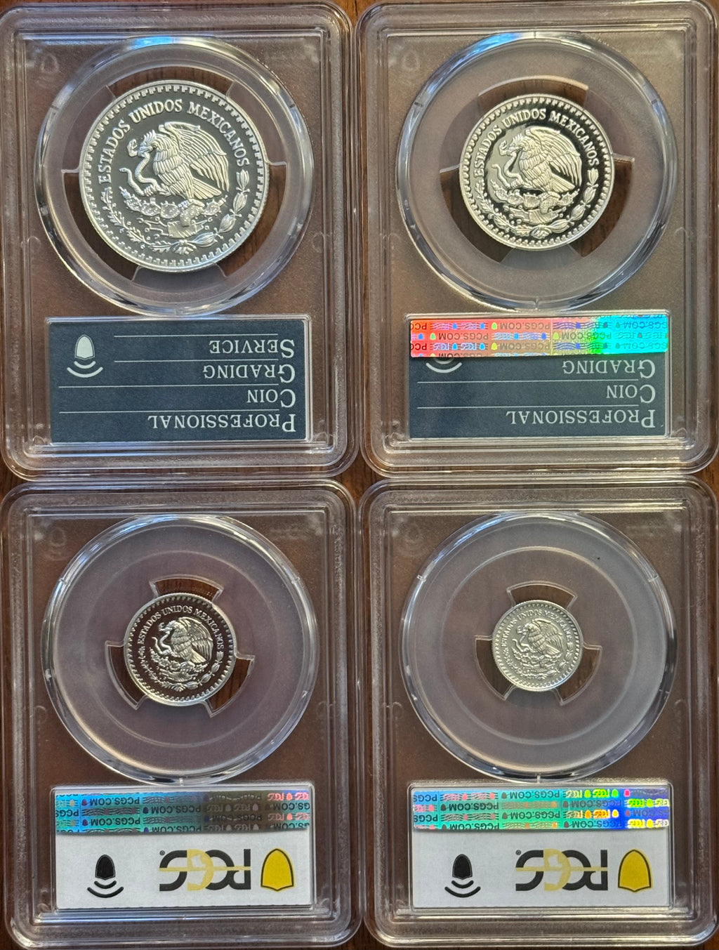 2021-Mo Mexico Proof Set (1/2, 1/4, 1/10, 1/20 oz) - PCGS PR69DCAM & PR70DCAM