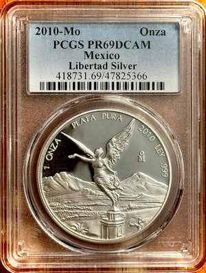 2010-Mo Mexico 1 oz Silver Libertad Proof PCGS PR69DCAM