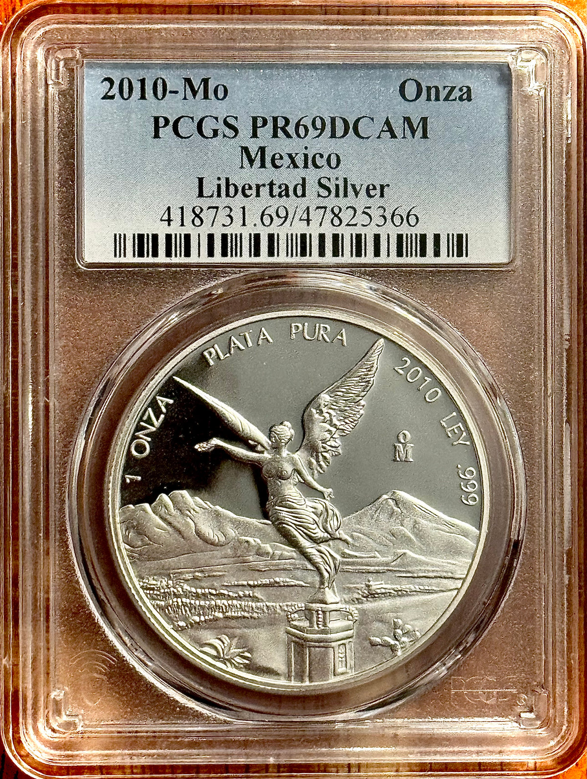 2010-Mo Mexico 1 oz Silver Libertad Proof PCGS PR69DCAM
