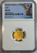 2022-Mo Mexico Gold 1/10 Onza Libertad BU NGC MS70