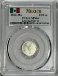 2020-Mo Mexico 1/20 oz Silver Libertad BU PCGS MS69