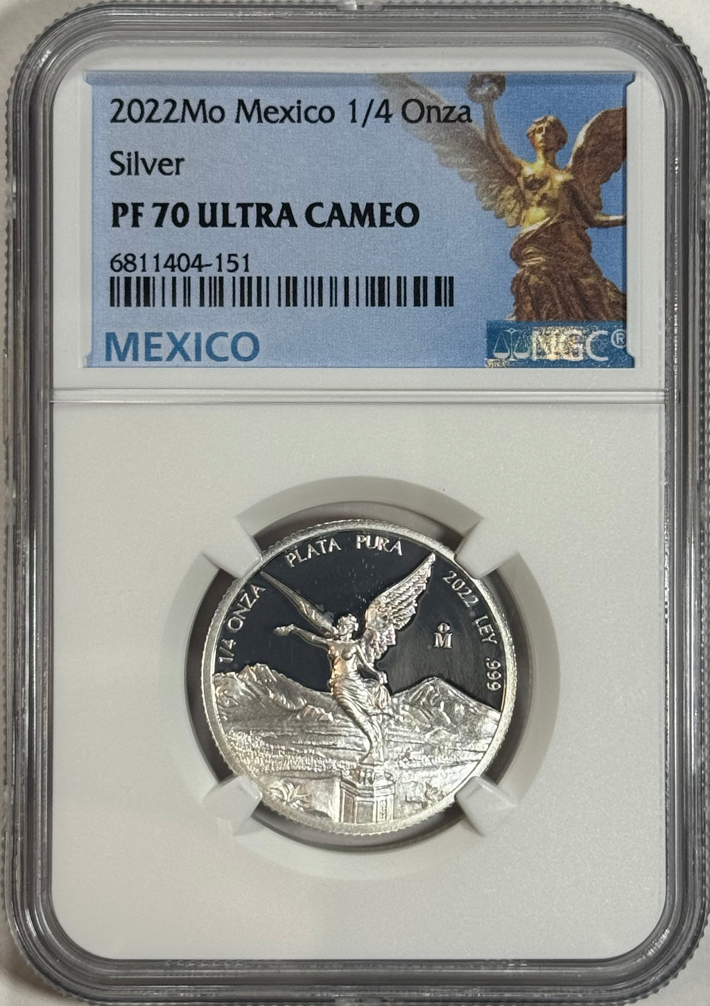2022-Mo Mexico 1/4 oz Silver Libertad Proof NGC PF70 ULTRA CAMEO