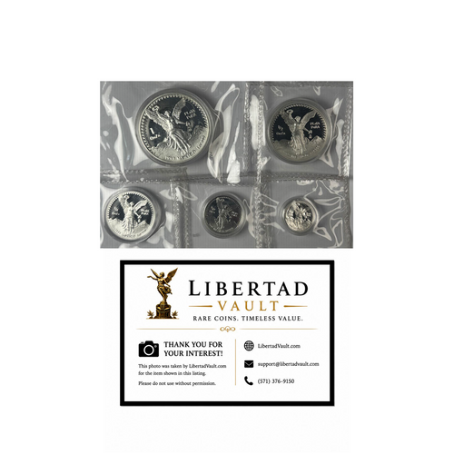 1993-Mo Mexico Silver Libertad 5-Coin Proof Set