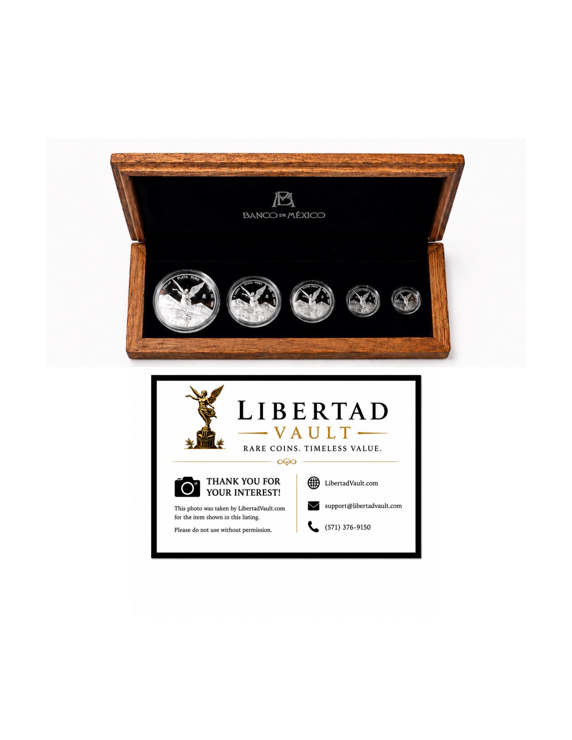 2021-Mo Mexico Silver Libertad Proof 5-Coin Set