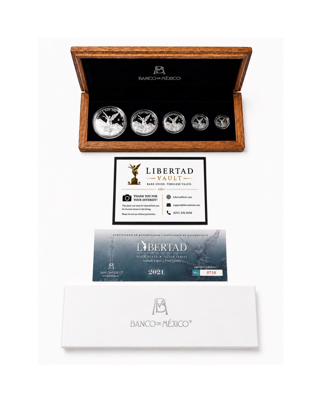 2021-Mo Mexico Silver Libertad Proof 5-Coin Set