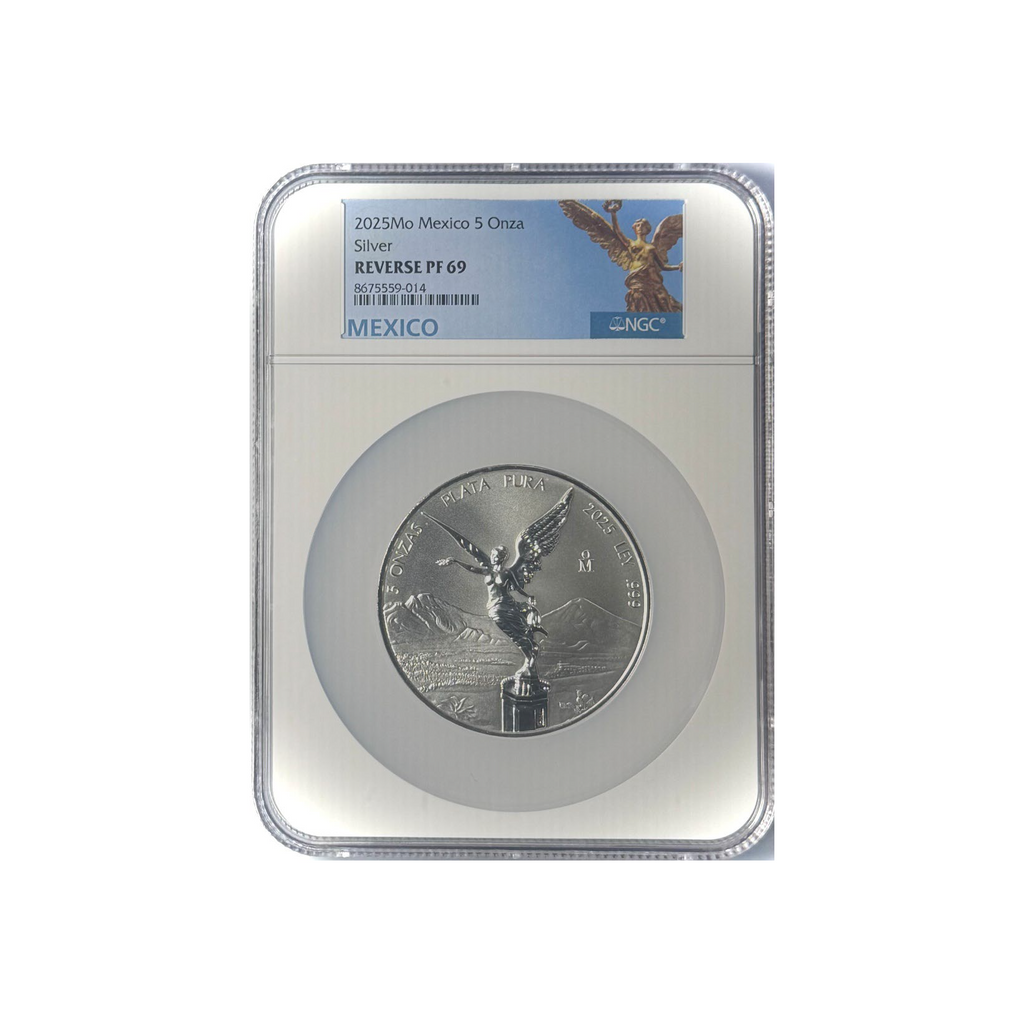 2025-Mo Mexico 5oz Silver Libertad Reverse Proof NGC REVERSE PF69