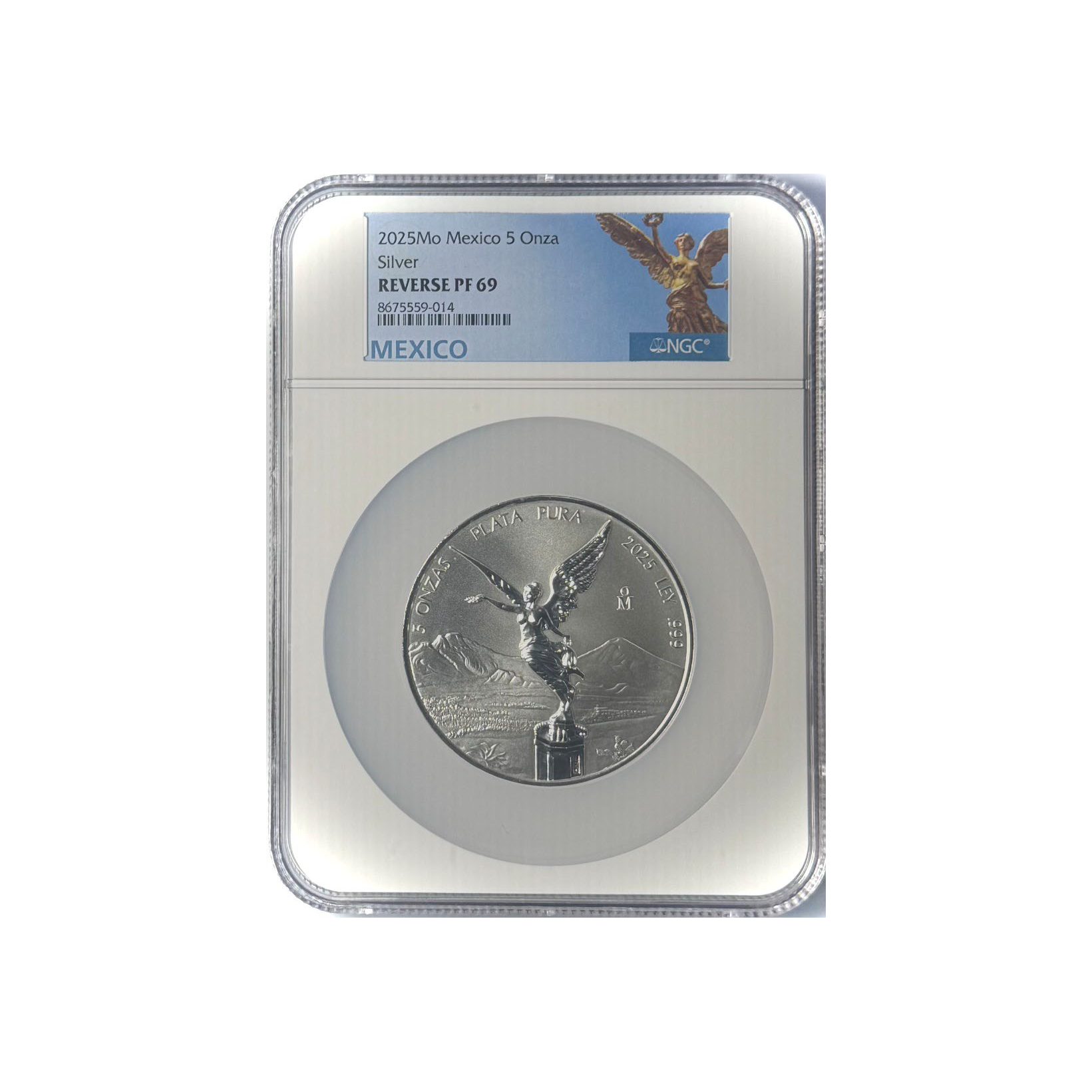 2025-Mo Mexico 5oz Silver Libertad Reverse Proof NGC REVERSE PF69