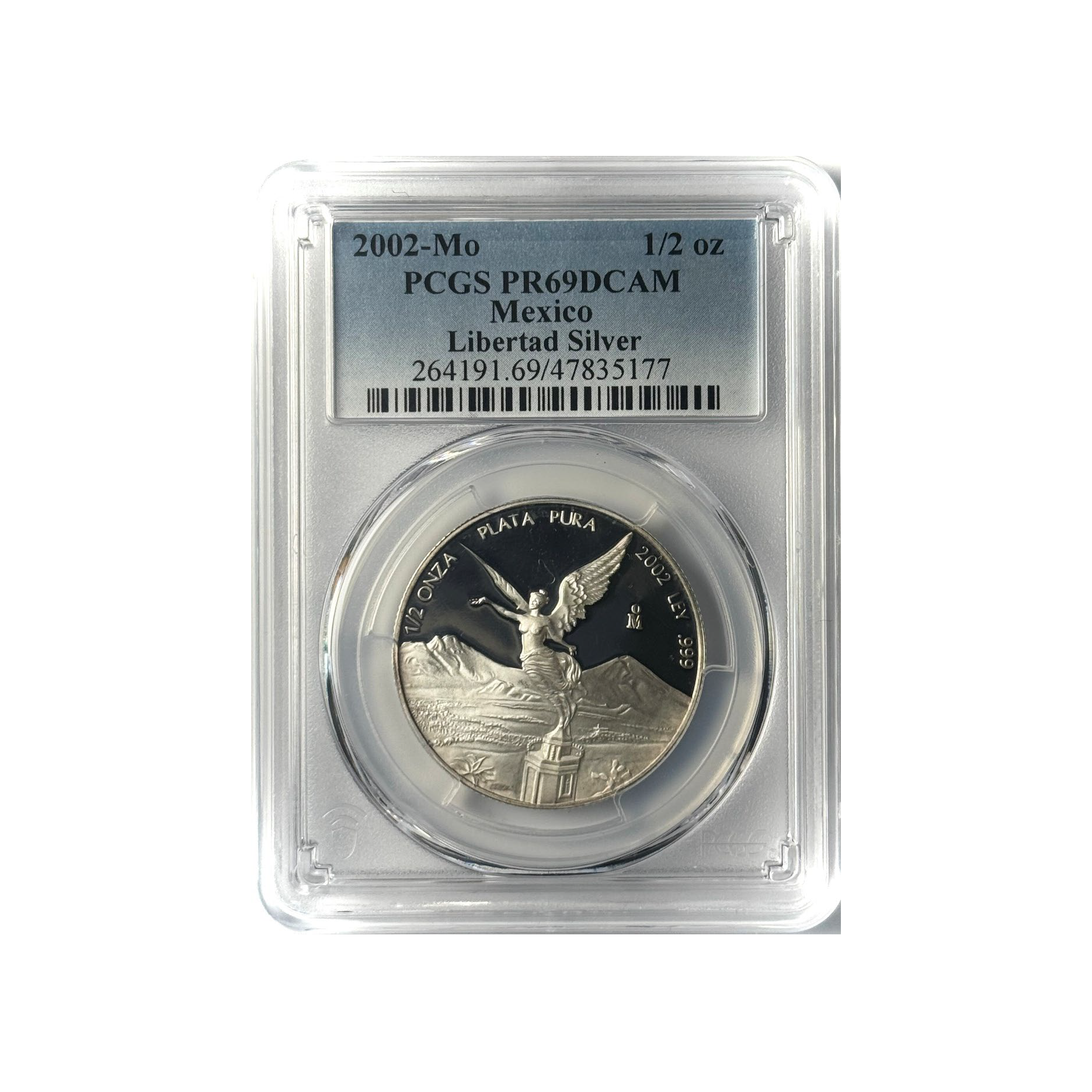 2002-Mo Mexico 1/2 oz Silver Libertad Proof PCGS PR69DCAM 2002-Mo Mexico 1/2 oz Silver Libertad Proof PCGS PR69DCAM