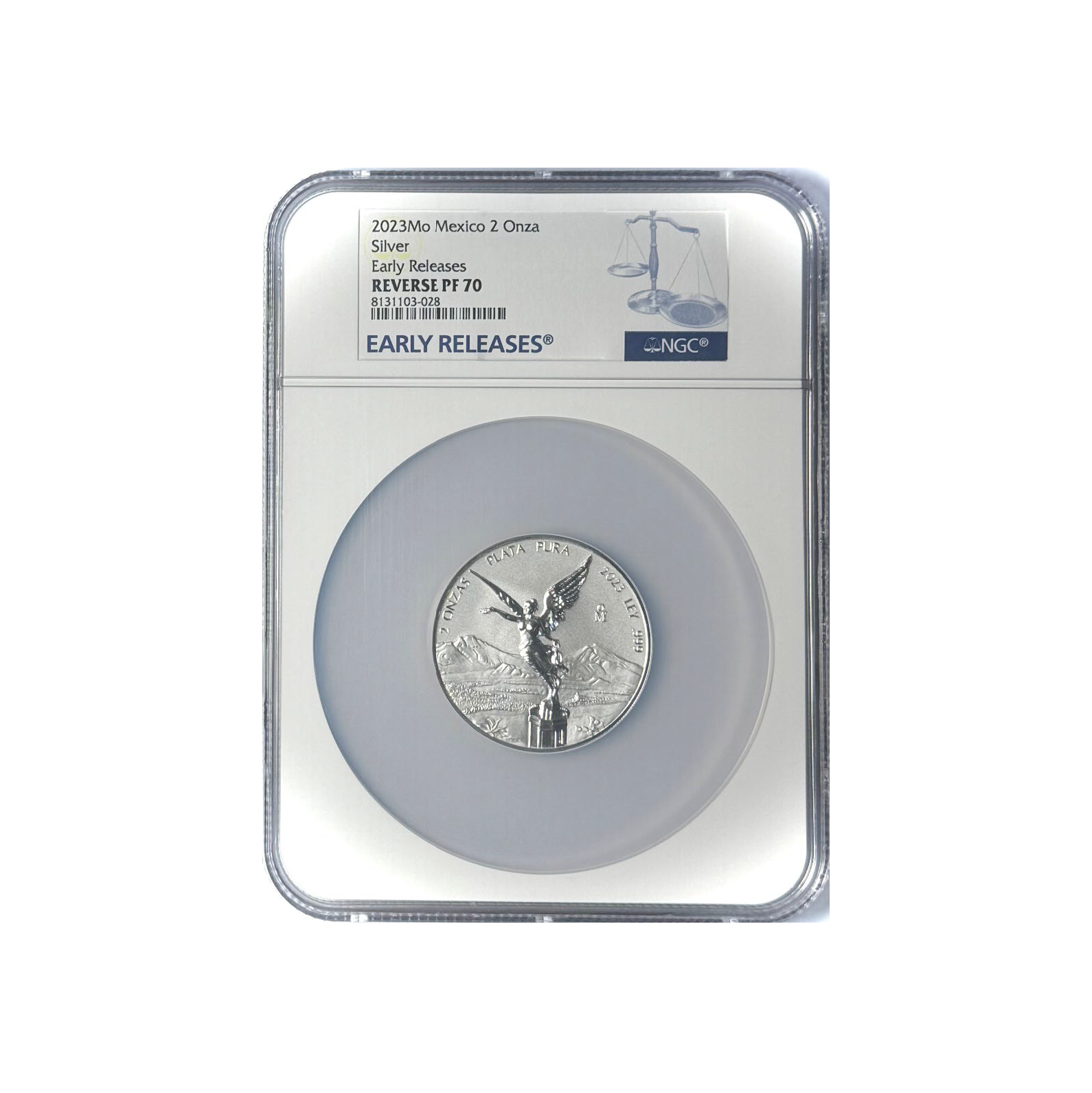 2023-Mo Mexico 2oz Silver Libertad Reverse Proof NGC REVERSE PF70