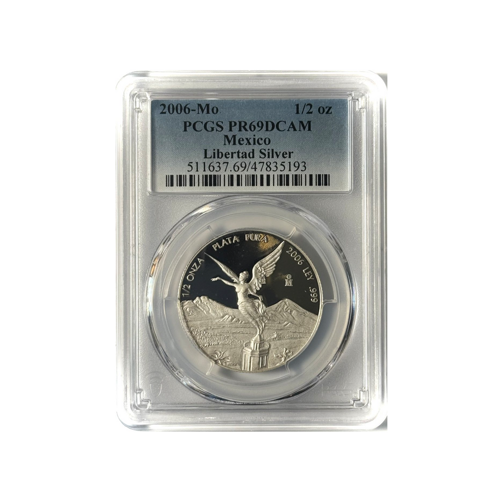 2006-Mo Mexico 1/2oz Silver Libertad Proof PCGS PR69DCAM