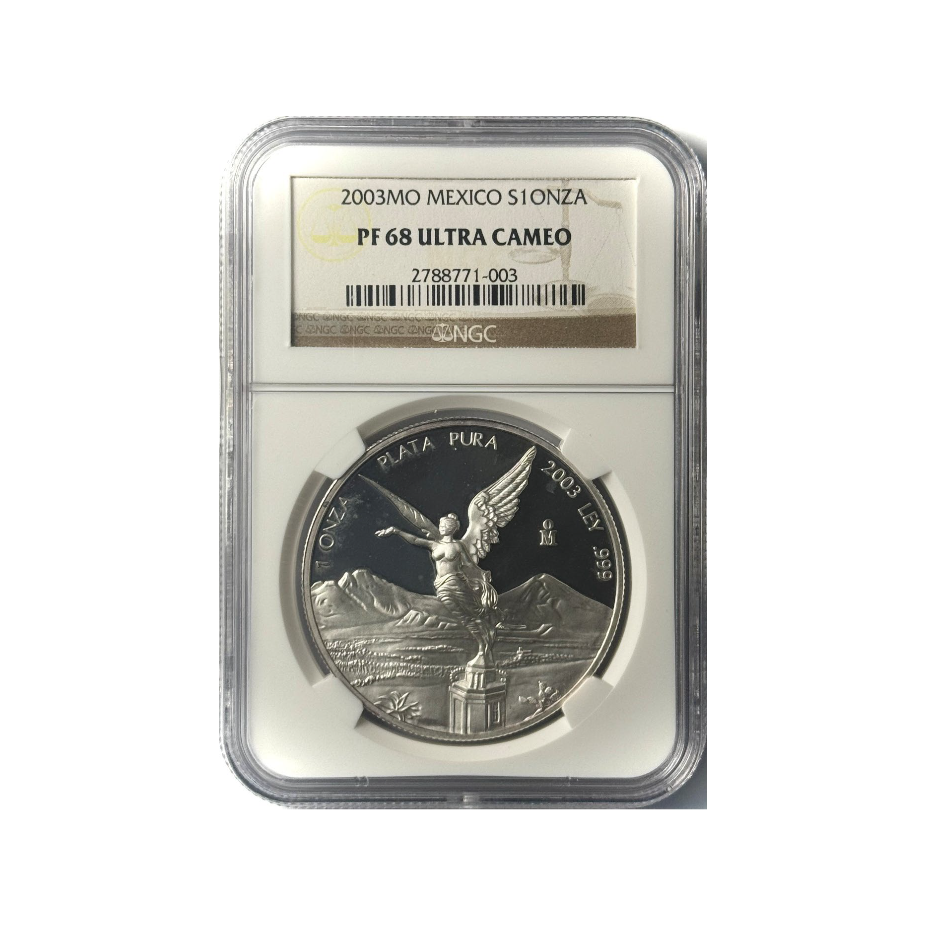2003-Mo Mexico 1oz Silver Libertad Proof PCGS PR68 ULTRA CAMEO
