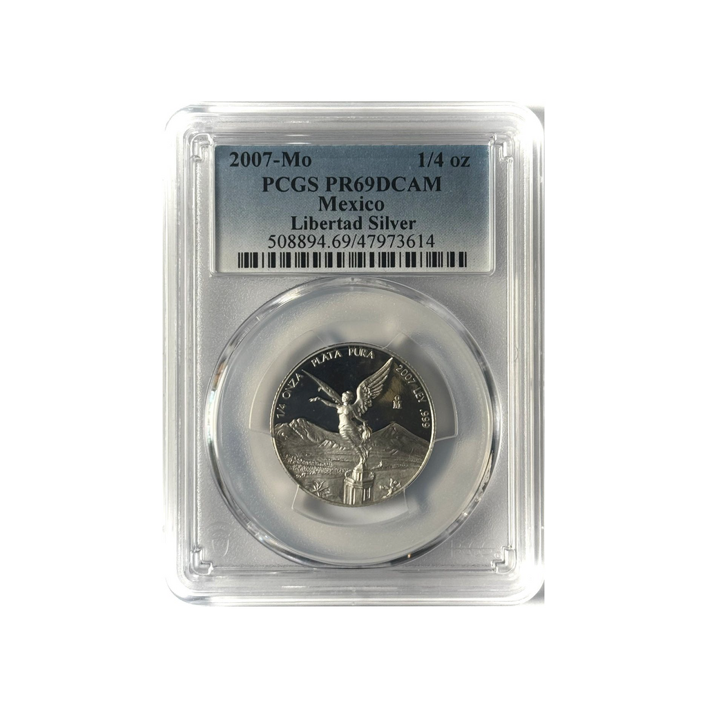 2007-Mo Mexico 1/4oz Silver Libertad Proof PCGS PR69DCAM