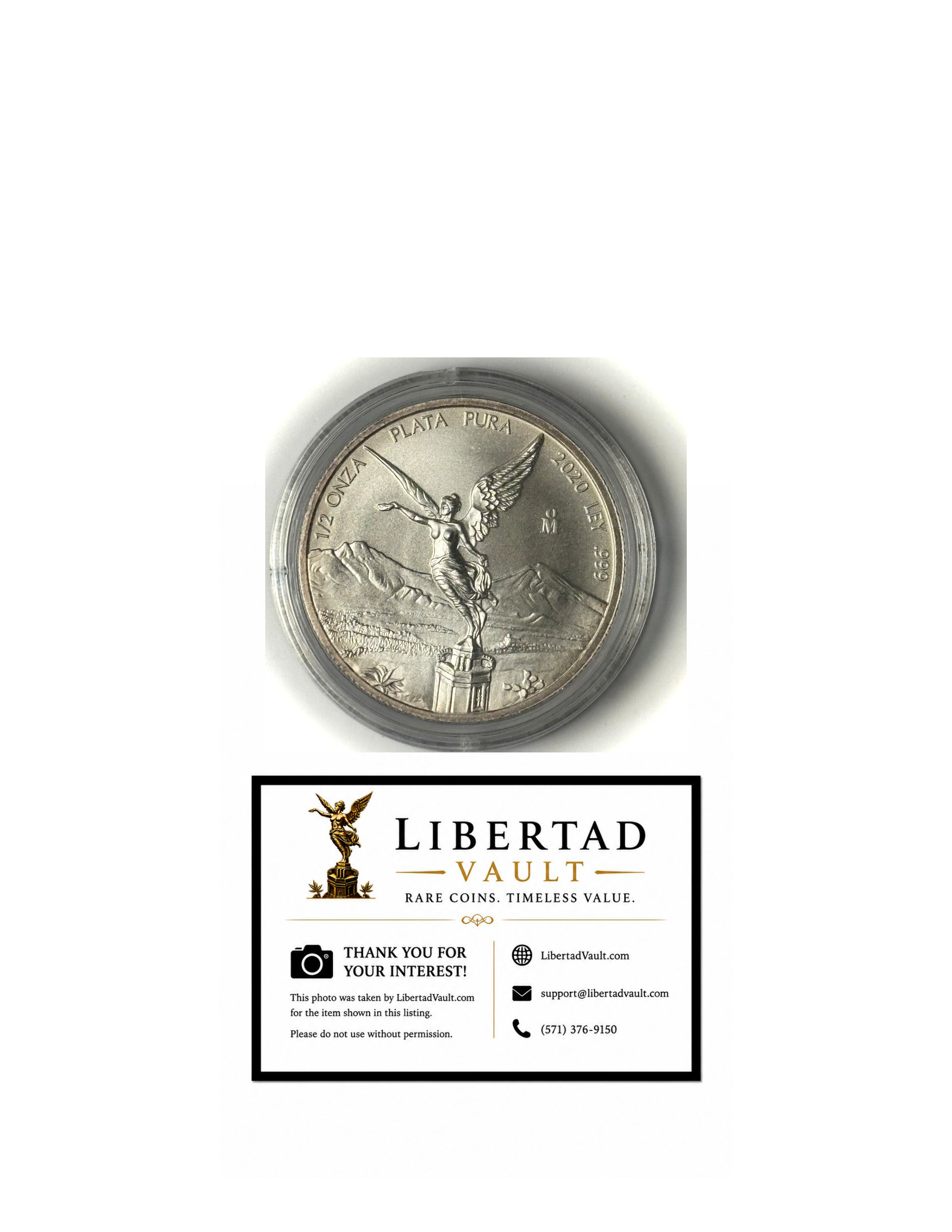 2020-Mo Mexico 1/2oz Silver Libertad BU