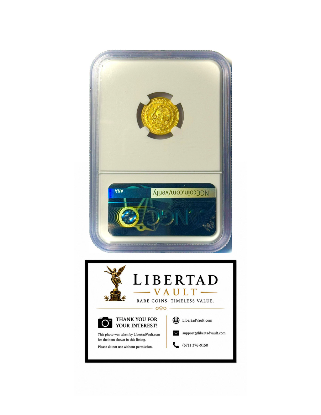 2022-Mo Mexico Gold 1/10 Onza Libertad BU NGC MS70