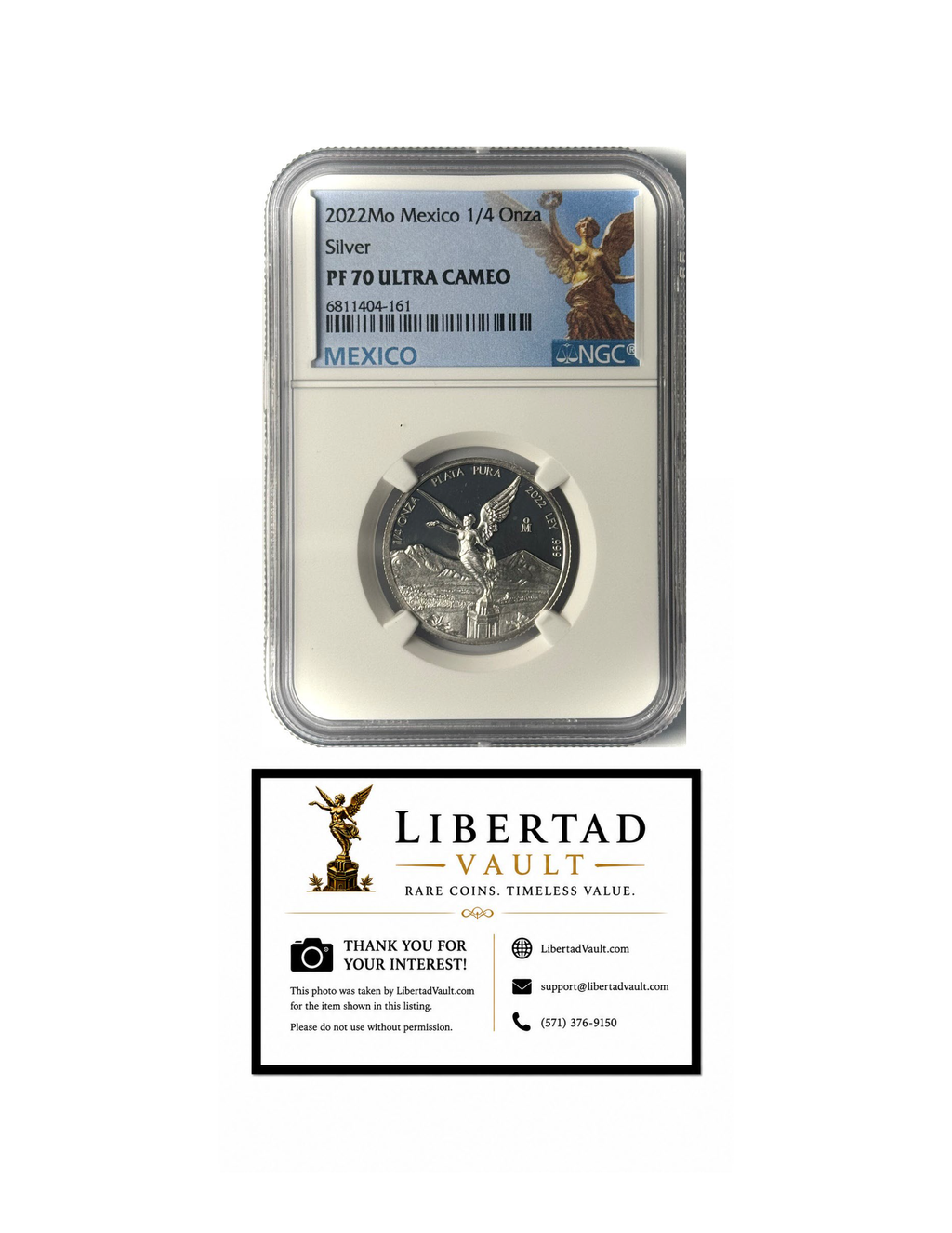 2022-Mo Mexico 1/4oz Silver Libertad Proof NGC PF70 ULTRA CAMEO