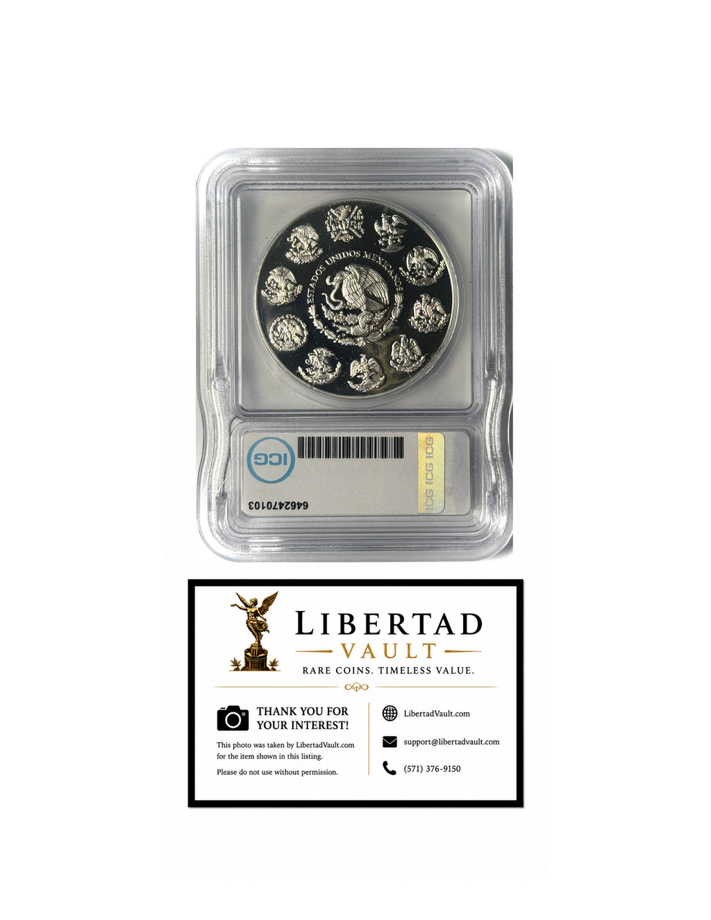 2022-Mo Mexico 1oz Silver Libertad Proof ICG PR70DCAM