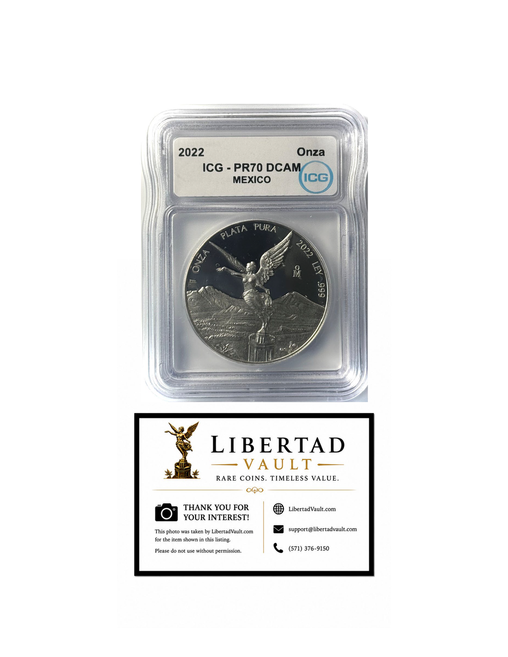 2022-Mo Mexico 1oz Silver Libertad Proof ICG PR70DCAM
